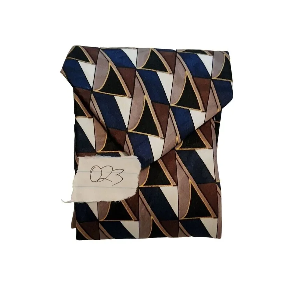 #6373 Oleg Cassini NWT green blue white Necktie Polyester